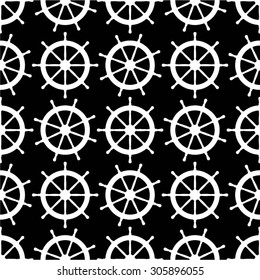 Pattern Polka from the ship's helm, seamless vector background.