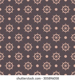 Pattern Polka from the ship's helm, seamless vector background.