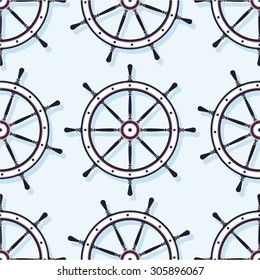 Pattern Polka from the ship's helm, seamless vector background.