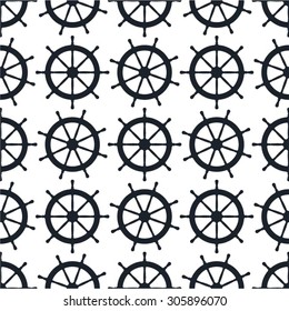 Pattern Polka from the ship's helm, seamless vector background.