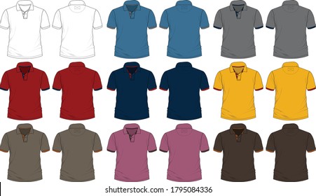 Pattern Polo Jumper Arm Vector