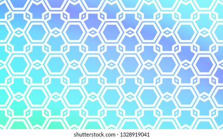 Pattern With Polygonal Geometric Elements. Vector Illustration. Template For Wallpaper, Interior Design, Decoration, Scrapbooking Page. Gradient Background.