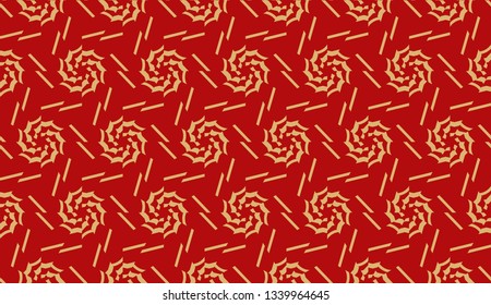 Pattern with polygonal geometric elements. Vector Seamless illustration. Template for wallpaper, interior design, decoration, scrapbooking page