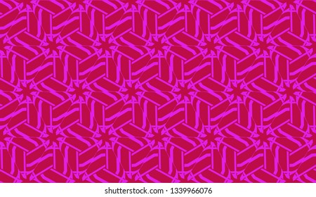 Pattern with polygonal geometric elements. Vector Seamless illustration. Template for wallpaper, interior design, decoration, scrapbooking page