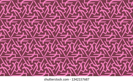 Pattern with polygonal geometric elements. Vector Seamless illustration. Template for wallpaper, interior design, decoration, scrapbooking page