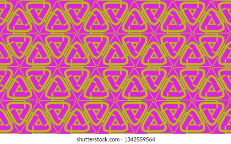 Pattern with polygonal geometric elements. Vector Seamless illustration. Template for wallpaper, interior design, decoration, scrapbooking page