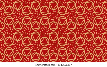 Pattern with polygonal geometric elements. Vector Seamless illustration. Template for wallpaper, interior design, decoration, scrapbooking page