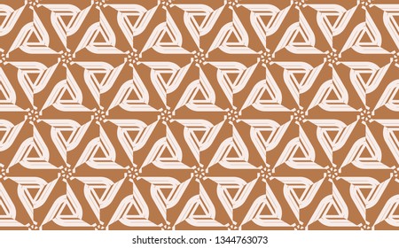 Pattern with polygonal geometric elements. Vector Seamless illustration. Template for wallpaper, interior design, decoration, scrapbooking page