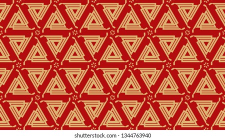 Pattern with polygonal geometric elements. Vector Seamless illustration. Template for wallpaper, interior design, decoration, scrapbooking page