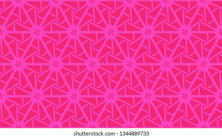 Pattern with polygonal geometric elements. Vector Seamless illustration. Template for wallpaper, interior design, decoration, scrapbooking page