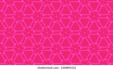 Pattern with polygonal geometric elements. Vector Seamless illustration. Template for wallpaper, interior design, decoration, scrapbooking page