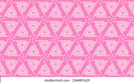 Pattern with polygonal geometric elements. Vector Seamless illustration. Template for wallpaper, interior design, decoration, scrapbooking page
