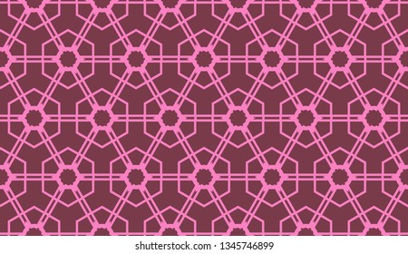 Pattern with polygonal geometric elements. Vector Seamless illustration. Template for wallpaper, interior design, decoration, scrapbooking page