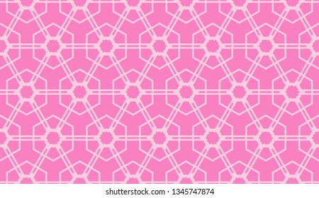 Pattern with polygonal geometric elements. Vector Seamless illustration. Template for wallpaper, interior design, decoration, scrapbooking page