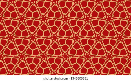 Pattern with polygonal geometric elements. Vector Seamless illustration. Template for wallpaper, interior design, decoration, scrapbooking page