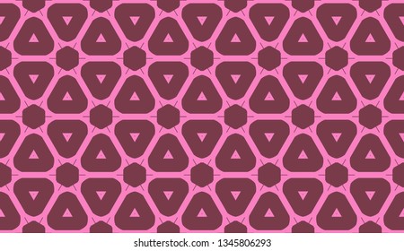 Pattern with polygonal geometric elements. Vector Seamless illustration. Template for wallpaper, interior design, decoration, scrapbooking page