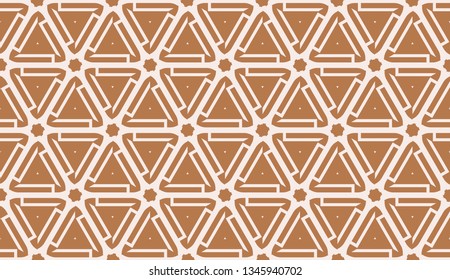 Pattern with polygonal geometric elements. Vector Seamless illustration. Template for wallpaper, interior design, decoration, scrapbooking page