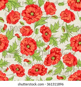 Pattern of poppy flowers.
