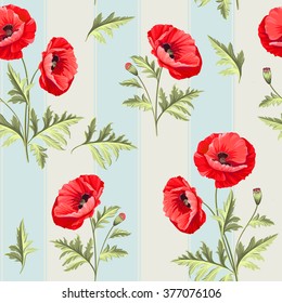 Pattern of poppy flowers.