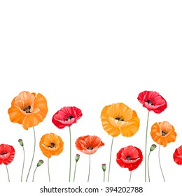 Pattern of poppy flowers.