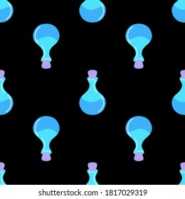 pattern with potion bottle. Elixir