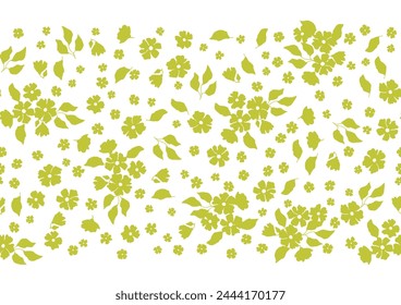Patrón con flores bonitas. Hermosas plantas y hojas naturales decorativas.