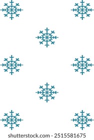 pattern, print of blue snowflakes.