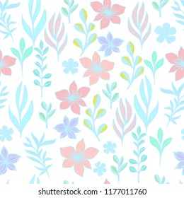 Pattern Print with Floral Design Texture . Contemporary Cover 