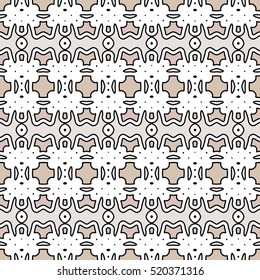 Pattern for print, web design, textile, identity, patchwork. Geometric texture. Vector endless ornaments with abstract shapes.