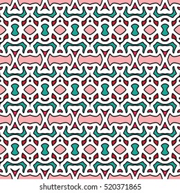 Pattern for print, web design, textile, identity, patchwork. Geometric texture. Vector endless ornaments with abstract shapes.