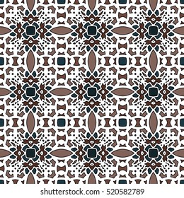 Pattern for print, web design, textile, identity, patchwork. Geometric texture. Vector endless ornaments with abstract shapes.