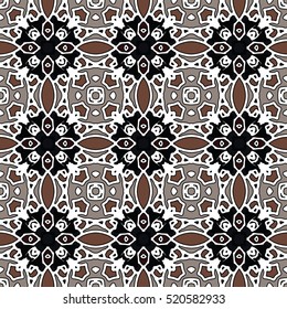 Pattern for print, web design, textile, identity, patchwork. Geometric texture. Vector endless ornaments with abstract shapes.
