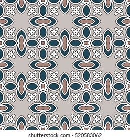Pattern for print, web design, textile, identity, patchwork. Geometric texture. Vector endless ornaments with abstract shapes.