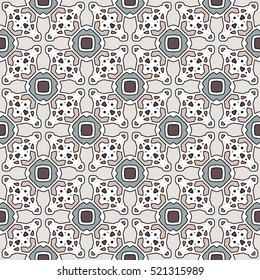 Pattern for print, web design, textile, identity, patchwork. Geometric texture. Vector endless ornaments with abstract shapes.