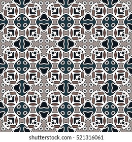 Pattern for print, web design, textile, identity, patchwork. Geometric texture. Vector endless ornaments with abstract shapes.