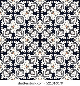 Pattern for print, web design, textile, identity, patchwork. Geometric texture. Vector endless ornaments with abstract shapes.
