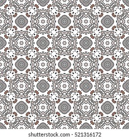 Pattern for print, web design, textile, identity, patchwork. Geometric texture. Vector endless ornaments with abstract shapes.