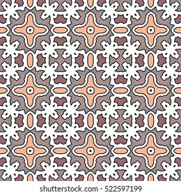Pattern for print, web design, textile, identity, patchwork. Geometric texture. Vector endless ornaments with abstract shapes.