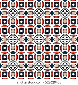 Pattern for print, web design, textile, identity, patchwork. Geometric texture. Vector endless ornaments with abstract shapes.