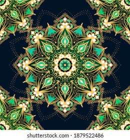 Patrón de impresión en tela, papel, papel pintado. Ornamento árabe