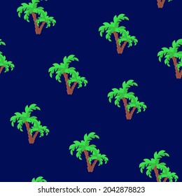 Pattern for printing on paper or fabric. Palm trees