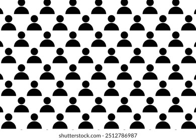 Pattern with profile icon . User structure pattern . Team background . Vector illustration