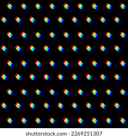 pattern psychedelic illusion background with colored mushrooms in  hippie style.
