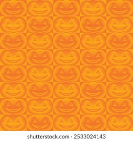 Pattern Pumpkin Halloween Paper Cut Art Vector Illustration