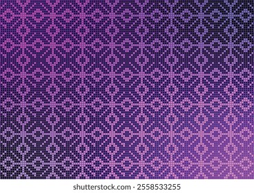 Pattern purple art tradition fabric background vector illustration.