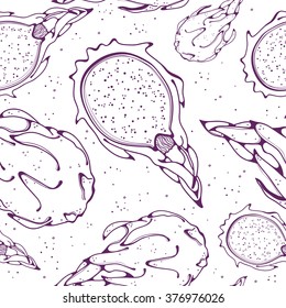 Pattern purple dragon fruit or pitaya or pitahaya line