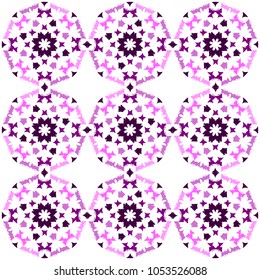 pattern of purple hibiscus