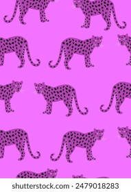 Pattern purple leopard on light purple background.