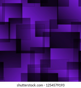 Pattern of purple squares with shadow and volume. For holiday paper and fabric.
