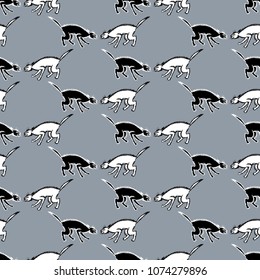 Pattern of the quarreling cats